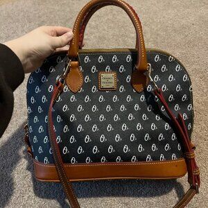 Dooney & Bourke MLB Baltimore Orioles Domed Satchel Genuine Leather Purse